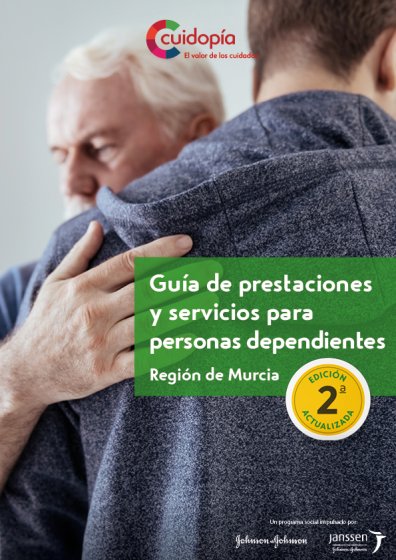 Portada guía de presentaciones y servicios para personas dependientes de Murcia